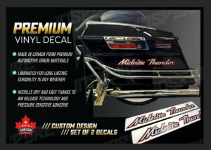 Harley Davidson Custom Motorcycle Saddlebag Decals