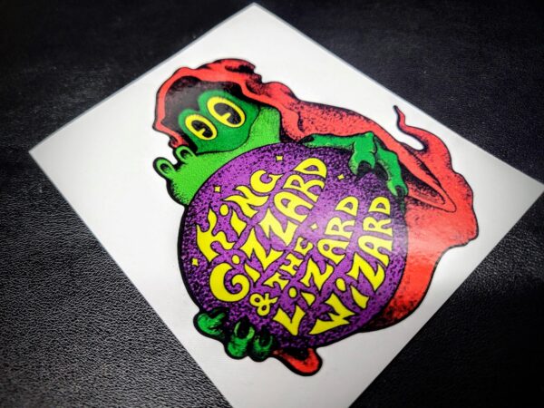 King Gizzard & The Lizard Wizard Glossy Vinyl Decal / Sticker 4.0 x 3.25in | Australian Alt Rock - Image 2