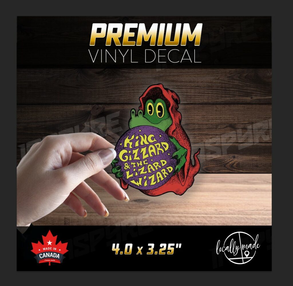 King Gizzard & The Lizard Wizard Glossy Vinyl Decal / Sticker 4.0