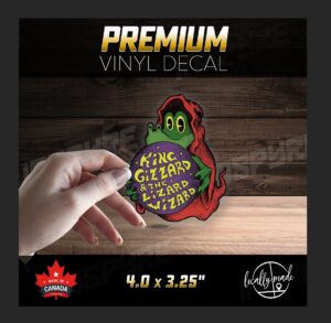 King Gizzard & The Lizard Wizard Glossy Vinyl Decal / Sticker 4.0 x 3.25in | Australian Alt Rock