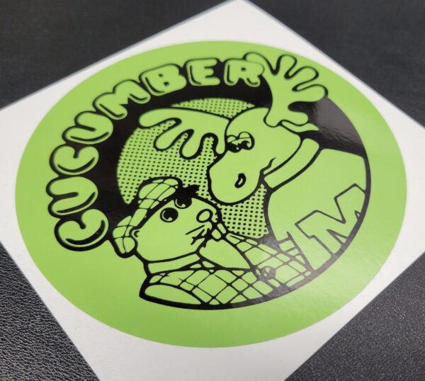 Cucumber Club Glossy Vinyl Decal/Sticker 4in | Vintage Canadiana TVO Children's Show Beaver Moose Beaver - Image 2