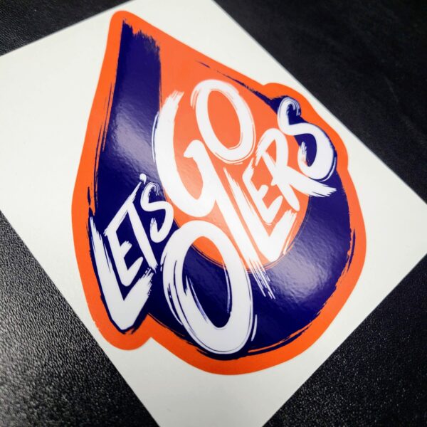 Let's Go Oilers Glossy Decal Sticker • Pick a Size • Edmonton Hockey - Image 3