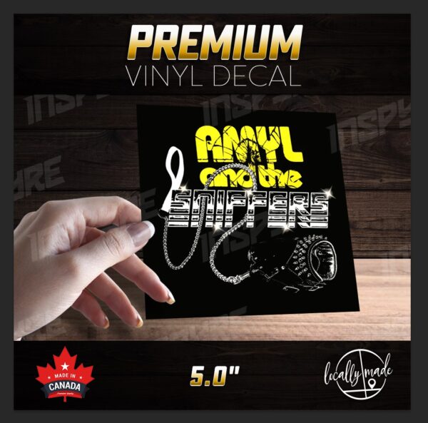 Amyl and the Sniffers Some Mutts (Can't Be Muzzled) Custom Glossy Vinyl Decal / Sticker 5.0in | Australian Alternative Punk Rock - Image 2