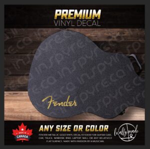 Fender (Modern) Vinyl Decal / Sticker for Guitar Case Vehicle Window Laptop Wall | ANY SIZE or COLOR