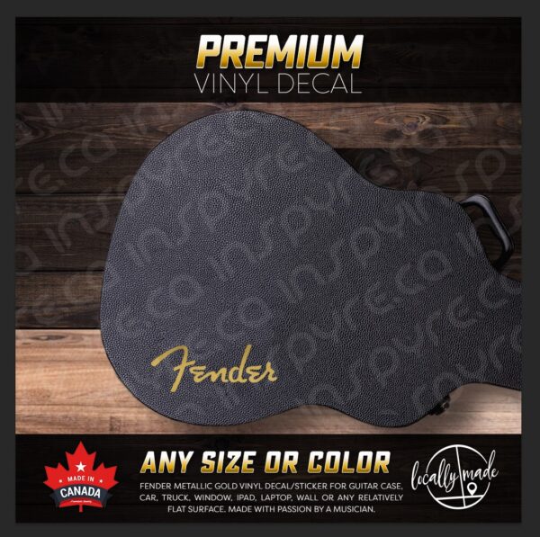 Fender (Modern) Vinyl Decal / Sticker for Guitar Case Vehicle Window Laptop Wall | ANY SIZE or COLOR