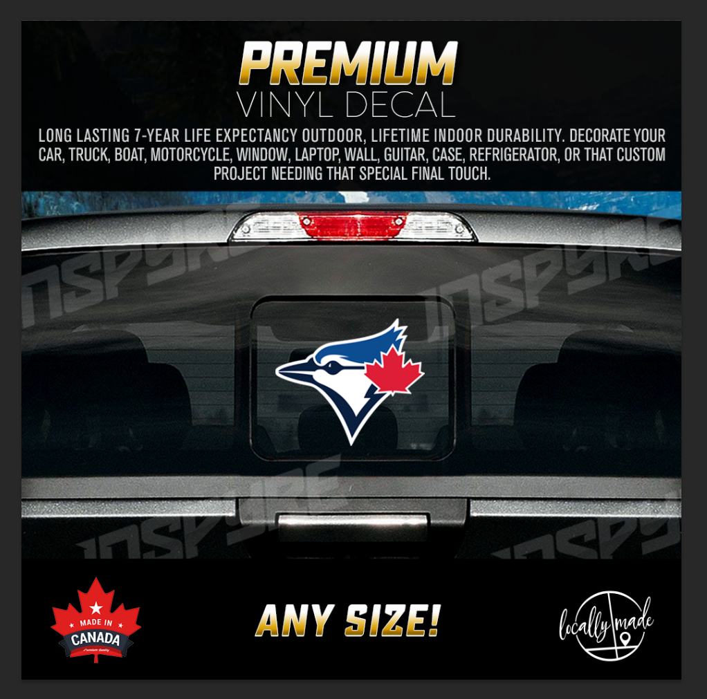 Toronto Blue Jays Custom Decal / Sticker • ANY SIZE • Vehicle Boat Wall Window Toolbox Helmet Motorcycle - Image 2