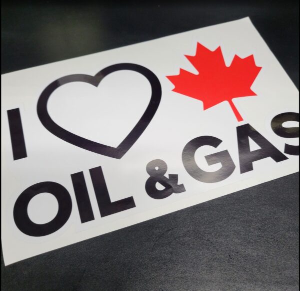 I LOVE CANADIAN OIL & GAS Decal / Sticker for Truck Trailer Car Boat Wall Window | ANY SIZE! - Image 2
