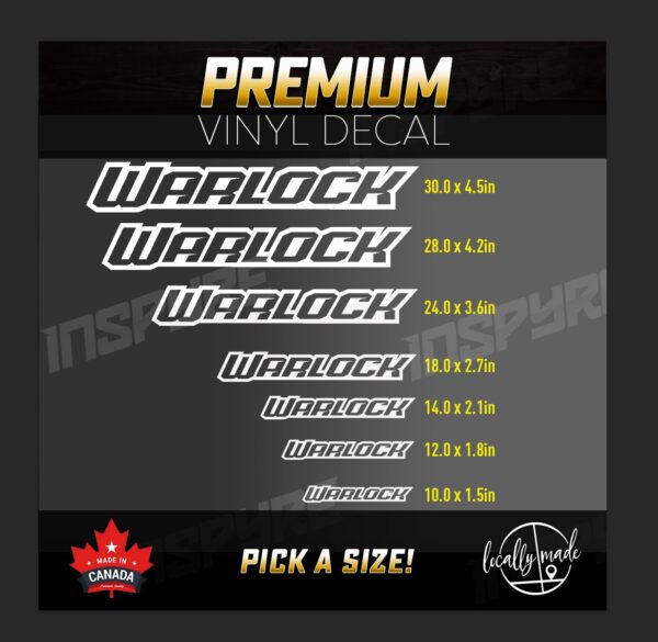Warlock Custom Decal for Dodge Ram Durango | Box Tailgate Windshield Body - Image 2
