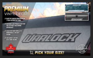 Warlock Custom Decal for Dodge Ram Durango | Box Tailgate Windshield Body