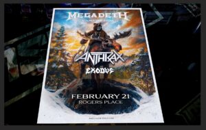 MEGADETH Canada 2026 Tour • Bearskin Mountie Custom Concert Poster • 18 x 24in • Edmonton Rogers Place