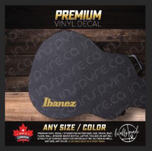 Ibanez (modern) Vinyl Decal / Sticker for Guitar Case Vehicle Window Laptop Wall | ANY SIZE or COLOR