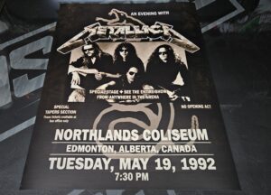 Metallica 1992 Edmonton Coliseum Custom Poster Print | 18x24in or 24x36in
