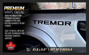Ford TREMOR Custom Solid Color Die-Cut Truck Box Decals F-150 F-250 F-350 • Set of 2 - Any Color / Size