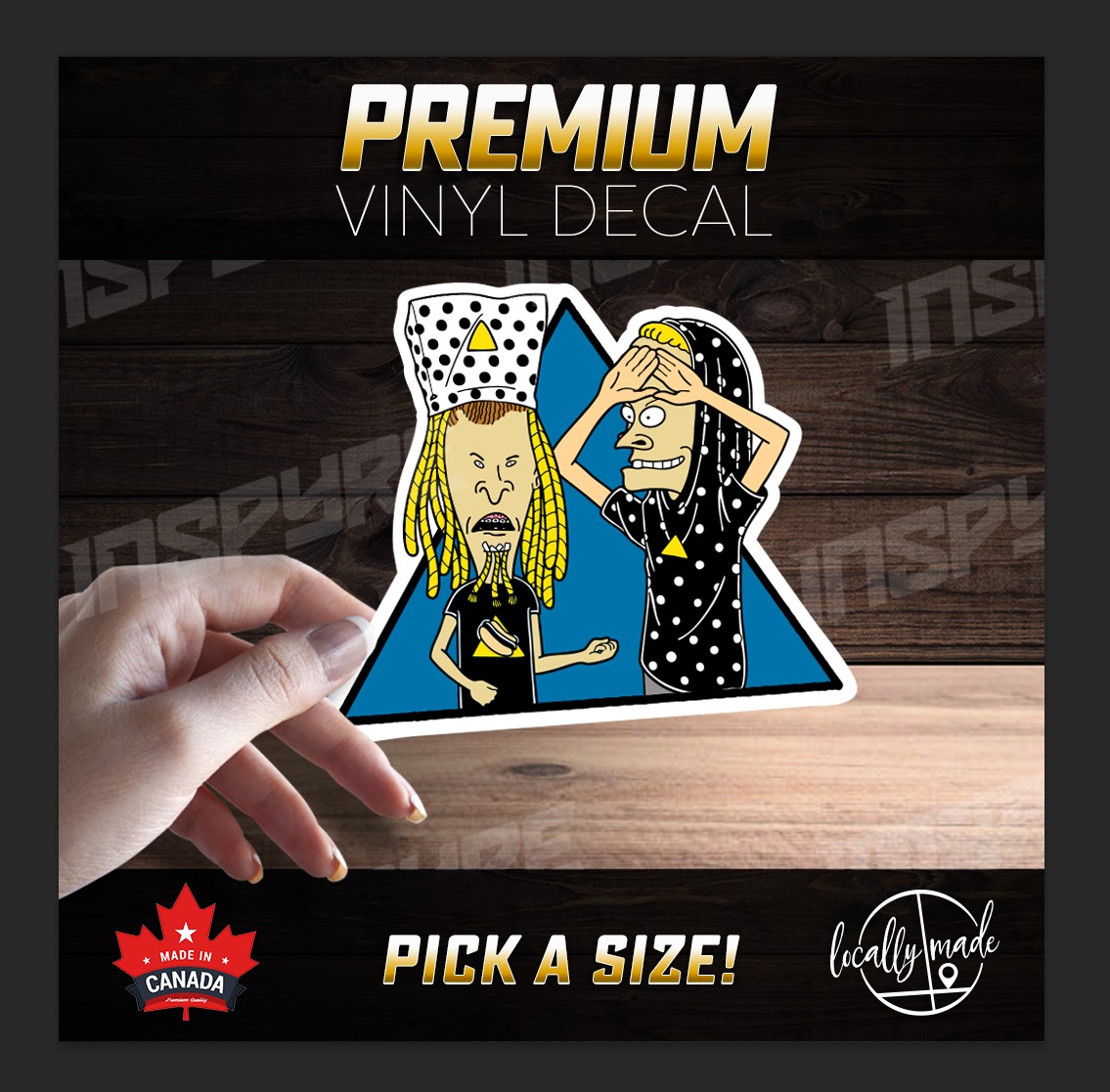 Custom Angine de Poitrine x Beavis and Butthead sticker / decal | Exp Can Rock - TWO SIZES