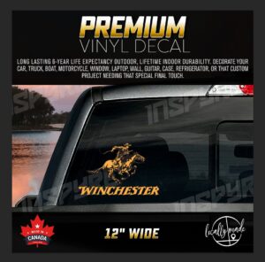 WINCHESTER Custom Decal for Vehicle, Window, Trailer, Cooler, Guitar, Custom Project