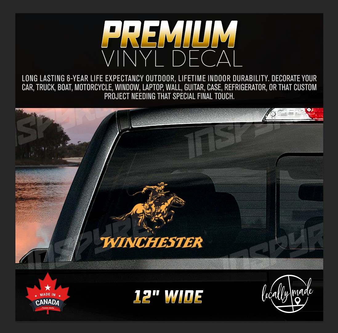 WINCHESTER Custom Decal for Vehicle, Window, Trailer, Cooler, Guitar, Custom Project