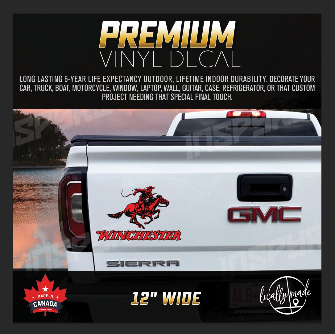 WINCHESTER Custom Decal for Vehicle, Window, Trailer, Cooler, Guitar, Custom Project - Image 5